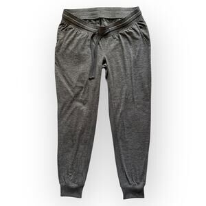 Gap Fit Maternity Heather Gray Brushed Tech Jersey Activewear Jogger Pant Size S